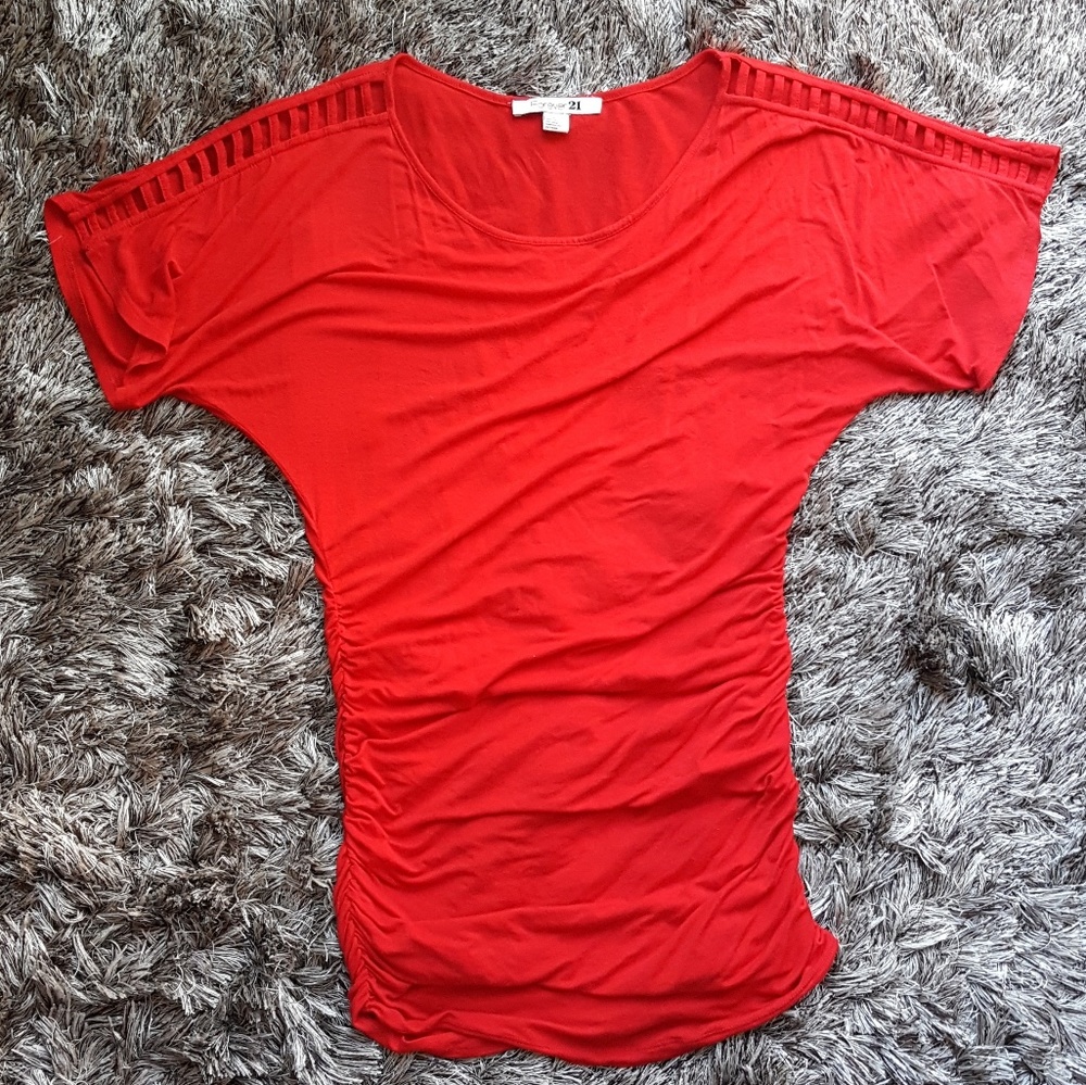 Vibrant Red Tunic Top